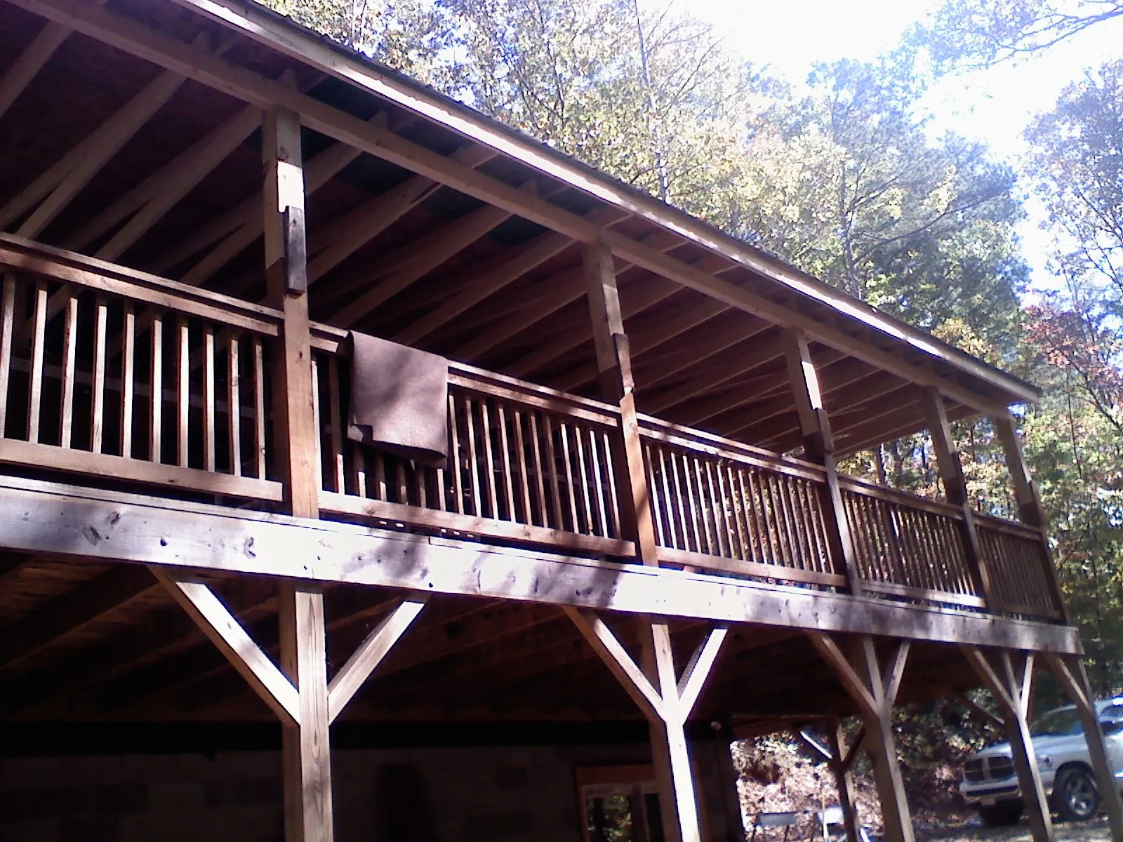 Timber framing under a new elevated porch and deck — Roof Leak Repair in Catawissa by Roofing Brothers